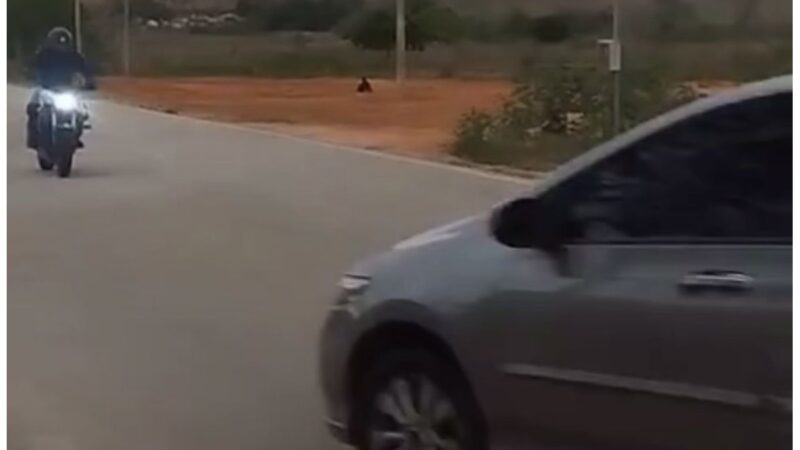 Vídeo: motociclista pede para ser filmado e morre após bater em carro que invadiu a contramão