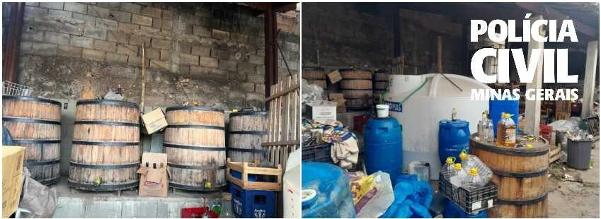 PCMG localiza fábrica clandestina de bebidas alcoólicas em Sabará