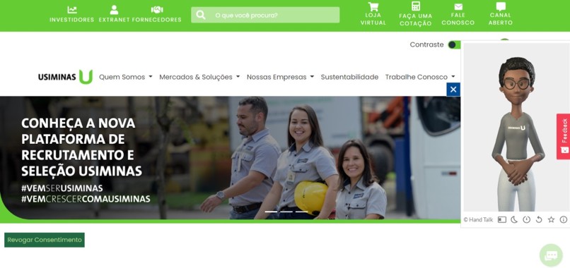 Site da Usiminas agora está acessível em libras