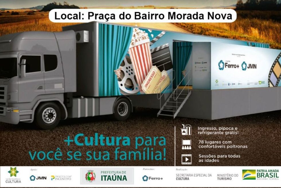 Cinema de graça no bairro Morada Nova de quarta a domingo