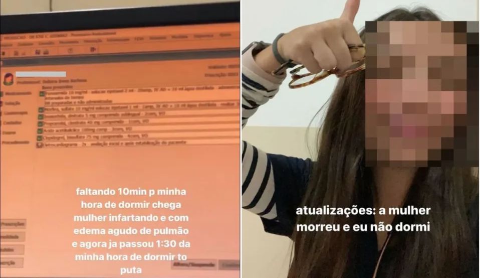 Estudante de medicina é suspensa de estágio após expor e ironizar paciente: “A mulher morreu e eu não dormi”