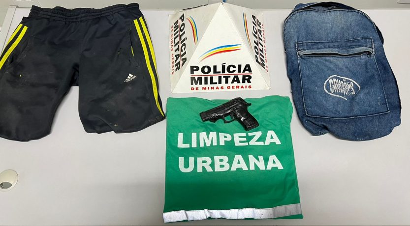 Homem preso em Itaúna por roubar papelaria usava uniforme da limpeza urbana