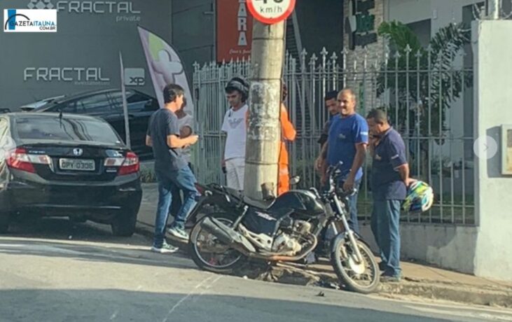 Bombeiros atendem vítima de colisão entre motocicleta e carro na av. Getúlio Vargas