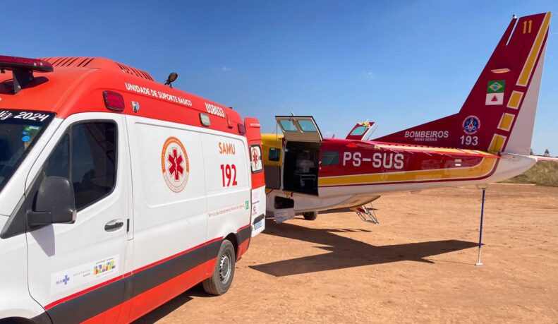 Vídeo: recém-nascido é transferido de Itaúna para BH pelo Suporte Aéreo Avançado de Vida